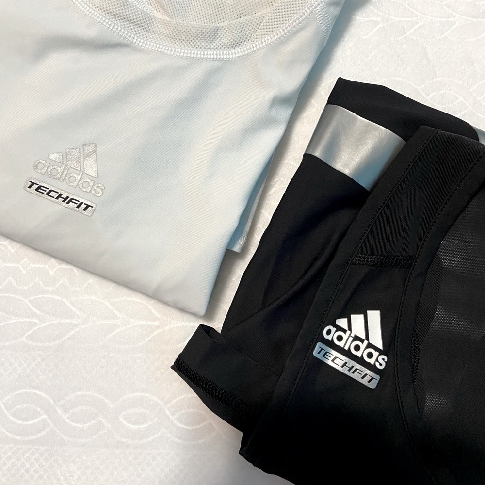 2 Adidas Techfit Climacool Tops